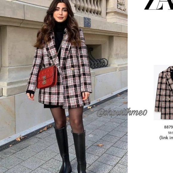 Zara double breast button blazer bloggers favorite - Picture 4 of 16